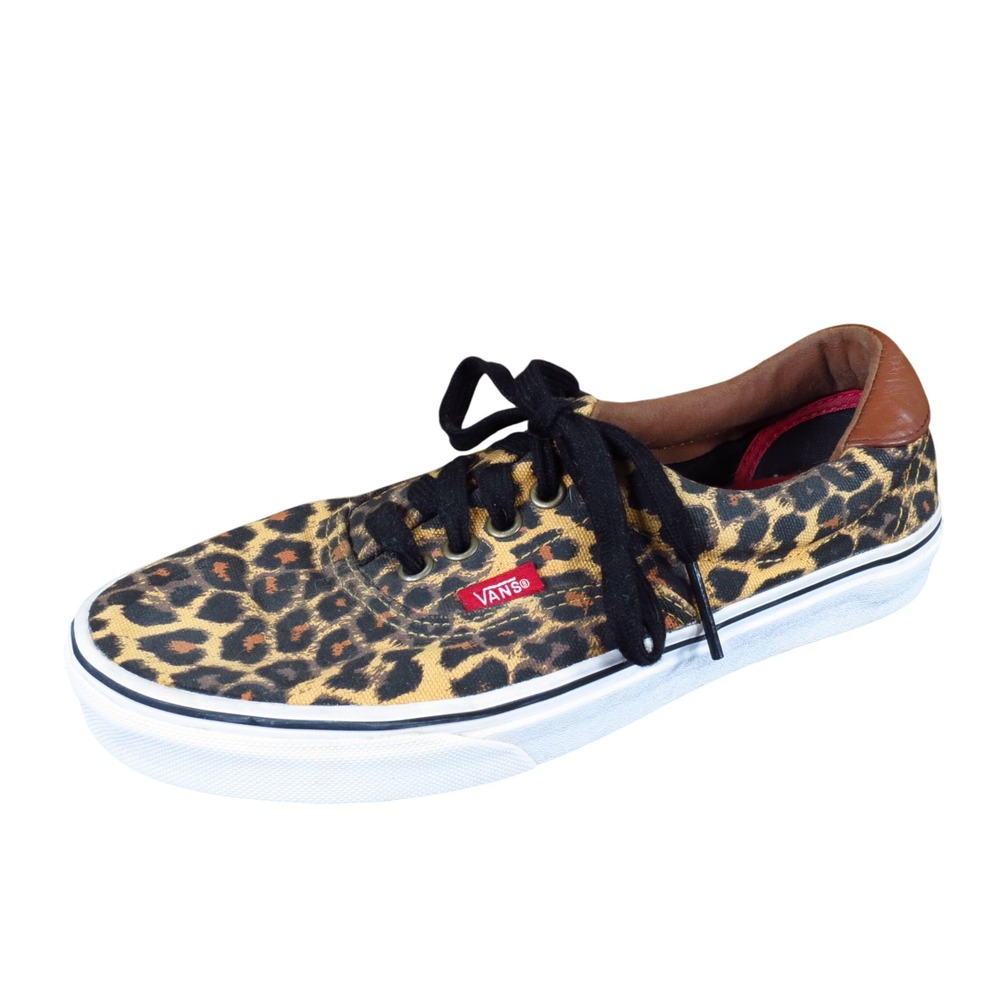 Vans Era 59 Women Skate Shoes Size 8 Leopard Print Canvas Low Top Sneakers
